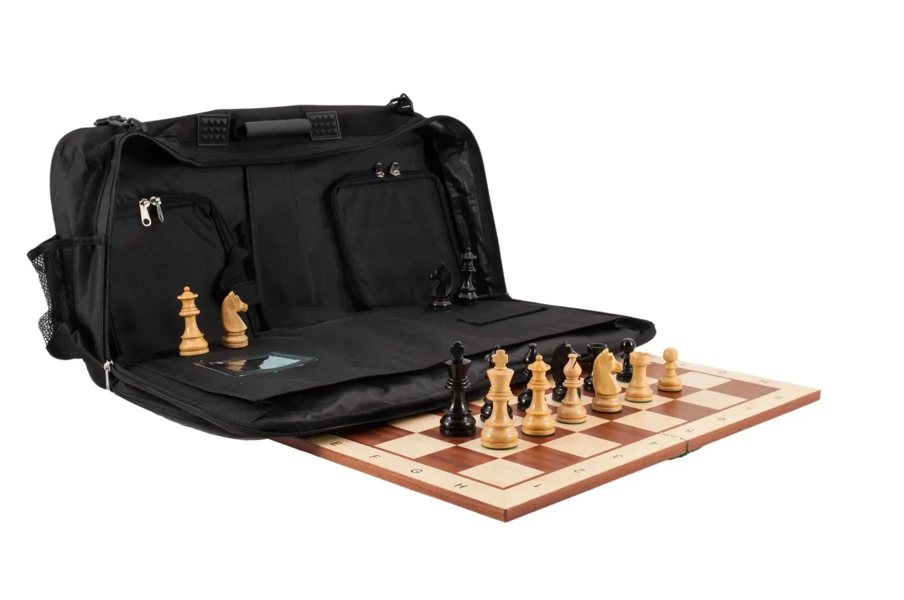 Ebonized Boxwood-Mahogany & Maple - 2.25" Squares