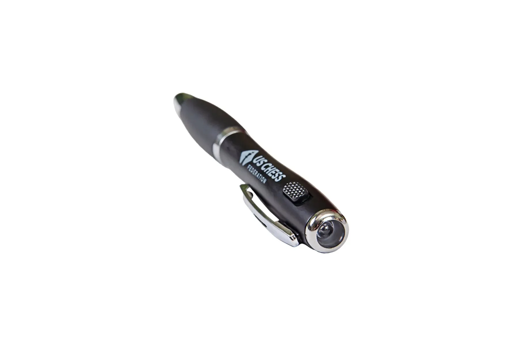 US Chess Federation Black Ballpoint Pen with Light - Image 3