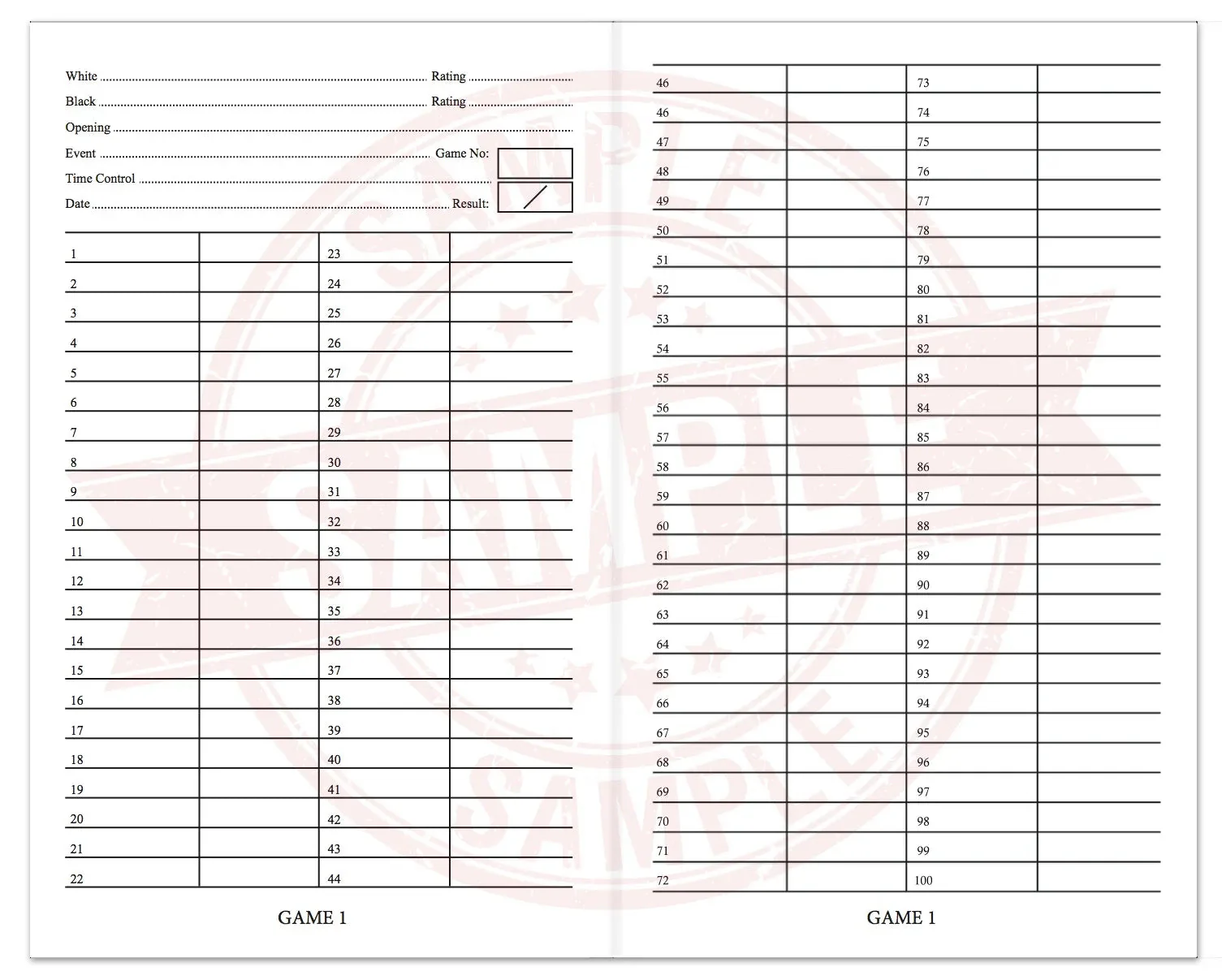 US Chess Federation Luxury Paperback Scorebook - Image 6