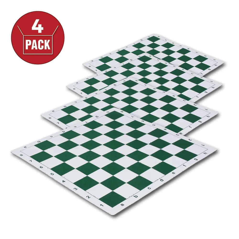 US Chess Federation's 2.25" - Green Mousepad Chess Board (4 Pack)
