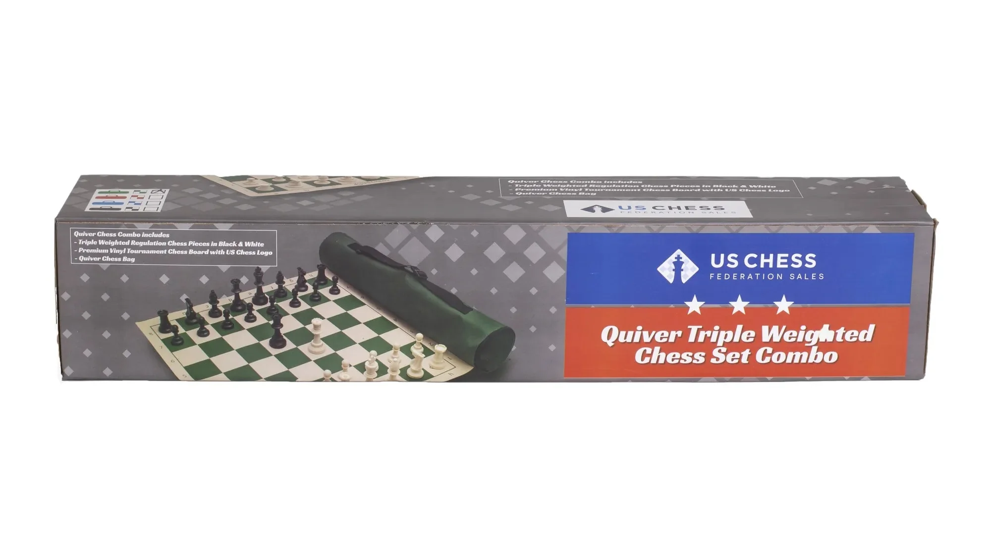 Quiver Chess Set Combination - Black - Triple Weighted - Image 2