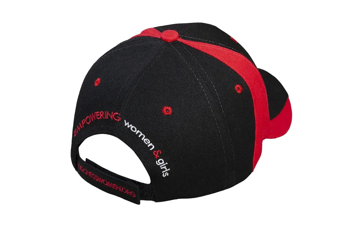 US Chess Women Baseball Hat - Black & Red - Image 3