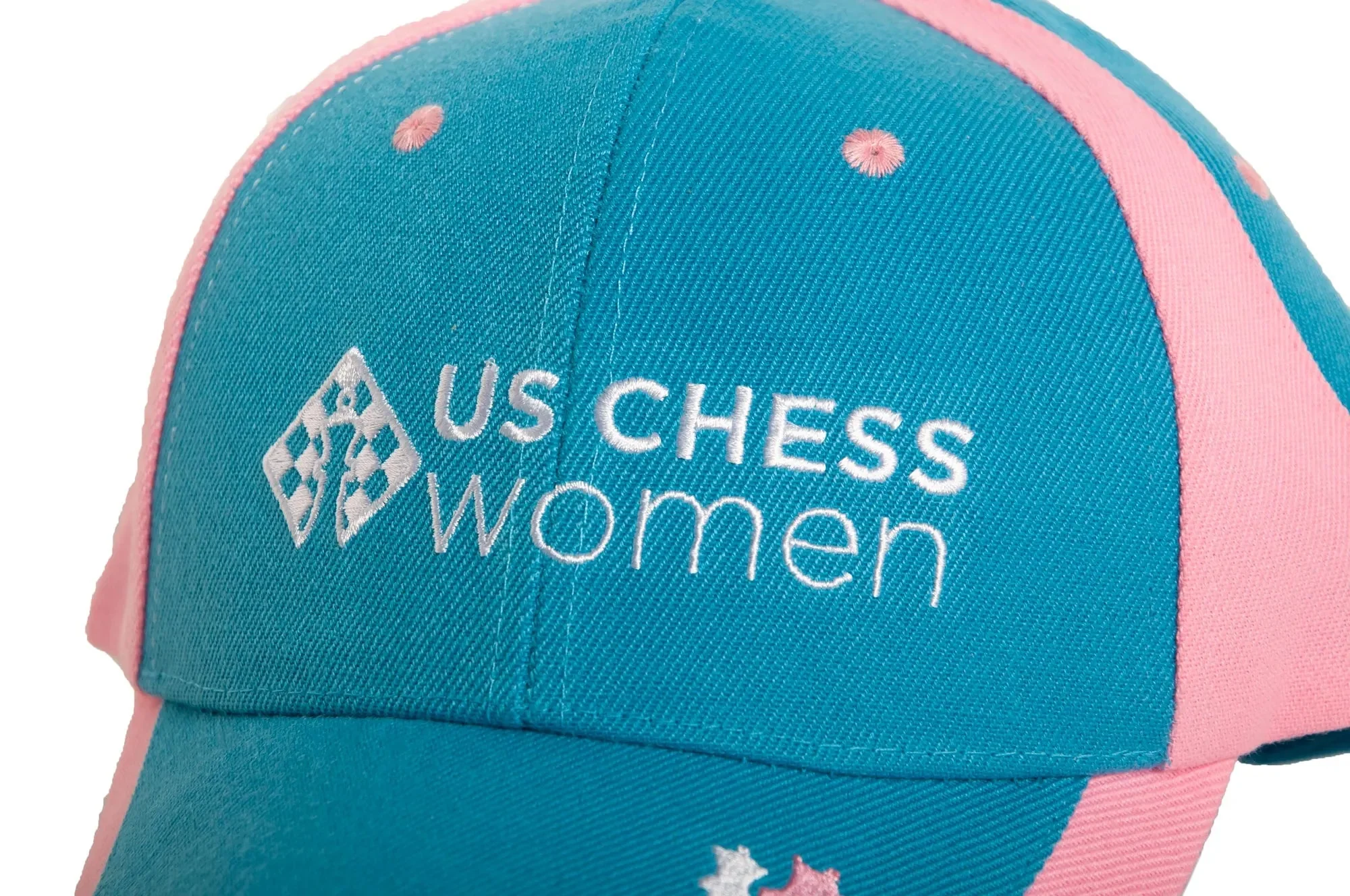 US Chess Women Baseball Hat - Blue & Pink - Image 6