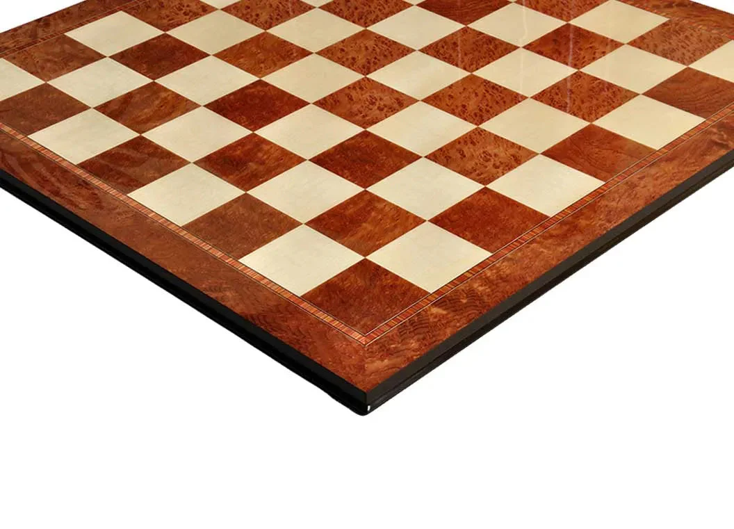 Vavona Burl & Maple Superior Traditional Chess Board - 2.5" - Image 2