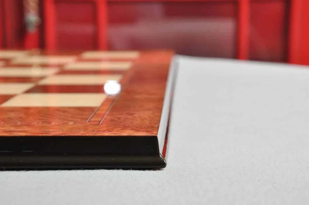 Vavona Burl & Maple Superior Traditional Chess Board - 2.5" - Image 3