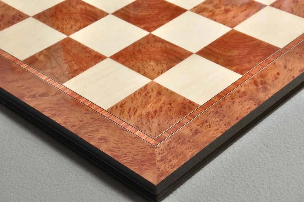 Vavona Burl & Maple Superior Traditional Chess Board - 2.5" - Image 4
