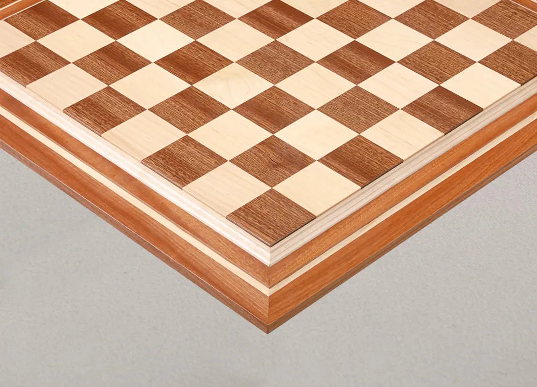 Sapele and Maple Signature Contemporary Chess Board - 2.25" Squares - Image 2