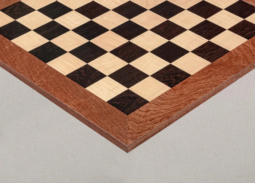 African Palisander and Maple Superior Traditional Chess Board - 2.5" Squares - Image 2