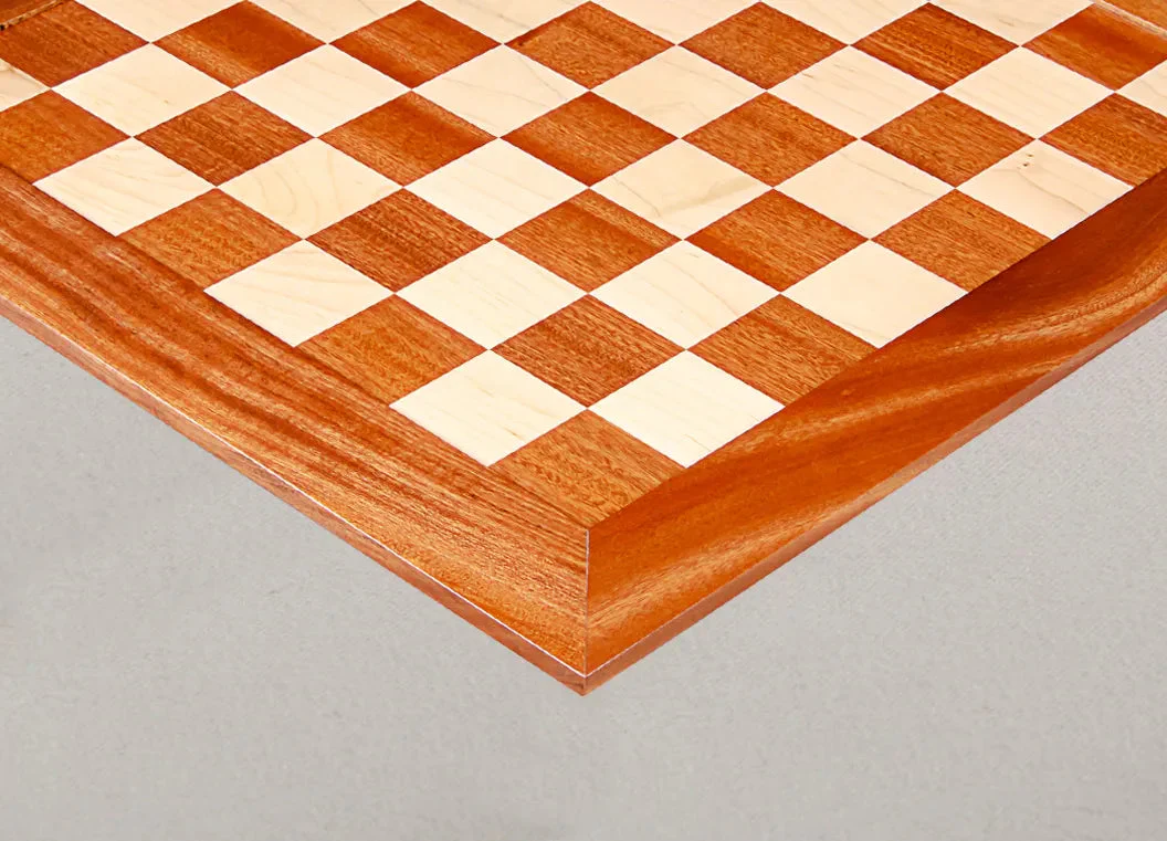 Sapele and Maple Superior Transitional  Chess Board - 2.25" Squares - Image 2