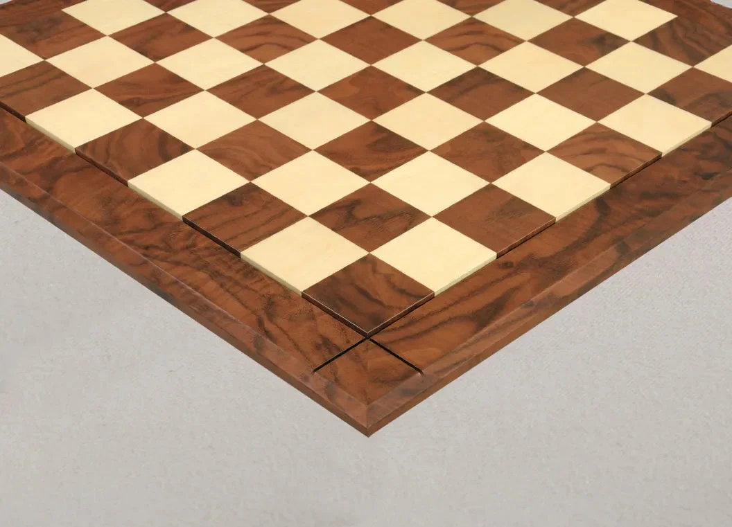 Walnut Burl & Maple Reproduction of the Drueke Chess Board - 2.5" Squares - Image 2