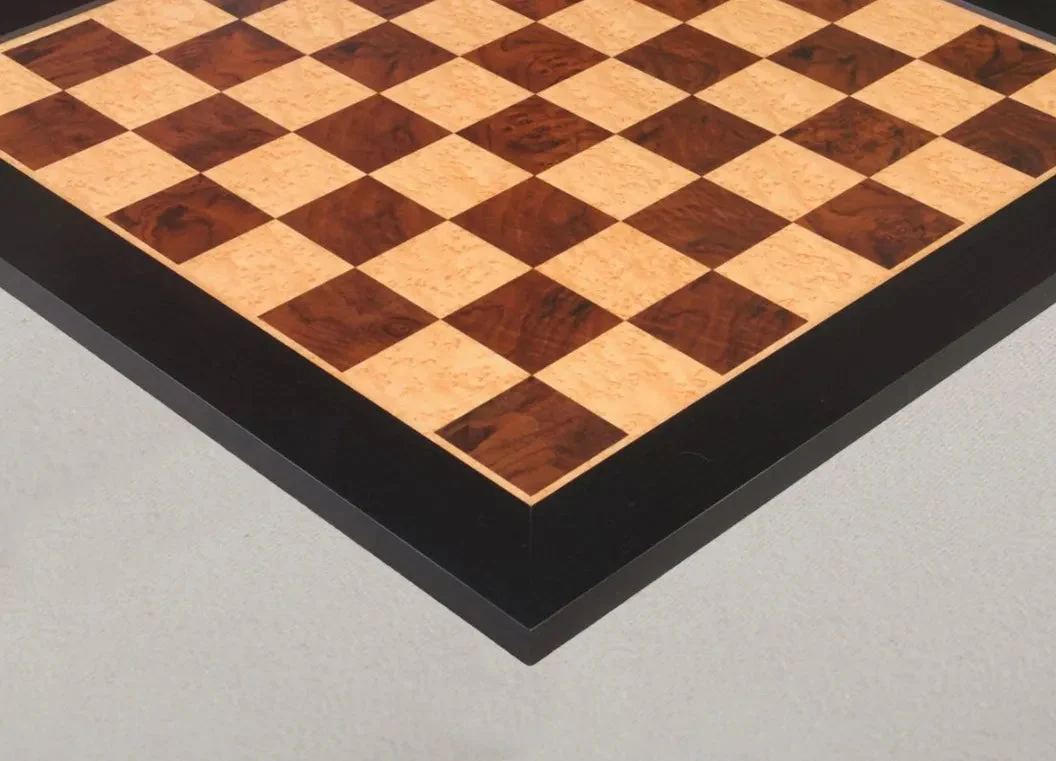 Walnut Burl, Genuine Ebony & Bird's Eye Maple Signature Traditional Chess Board - 2.5" - Image 2