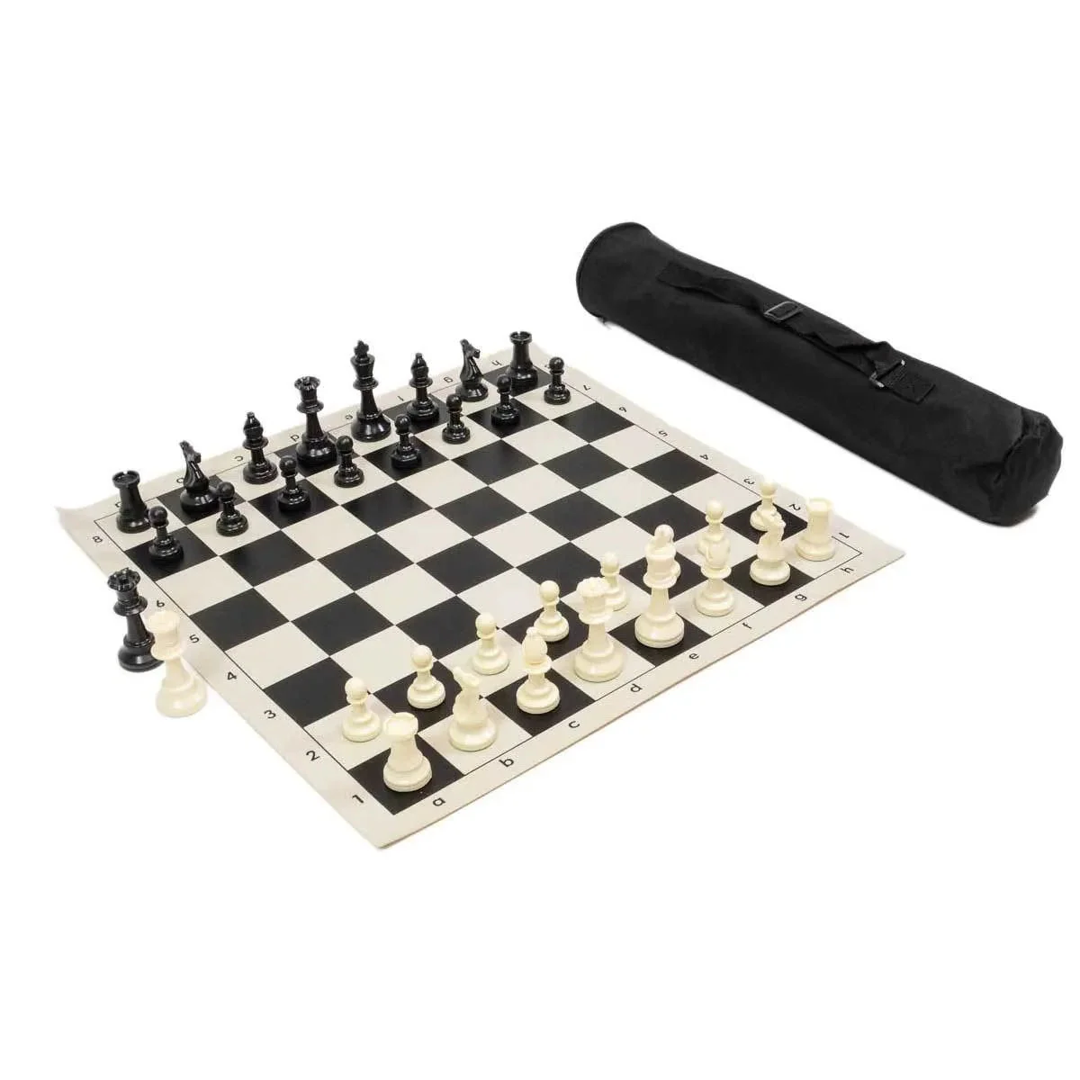 Wholesale Chess Triple Weighted Archer Chess Set Combo - Black