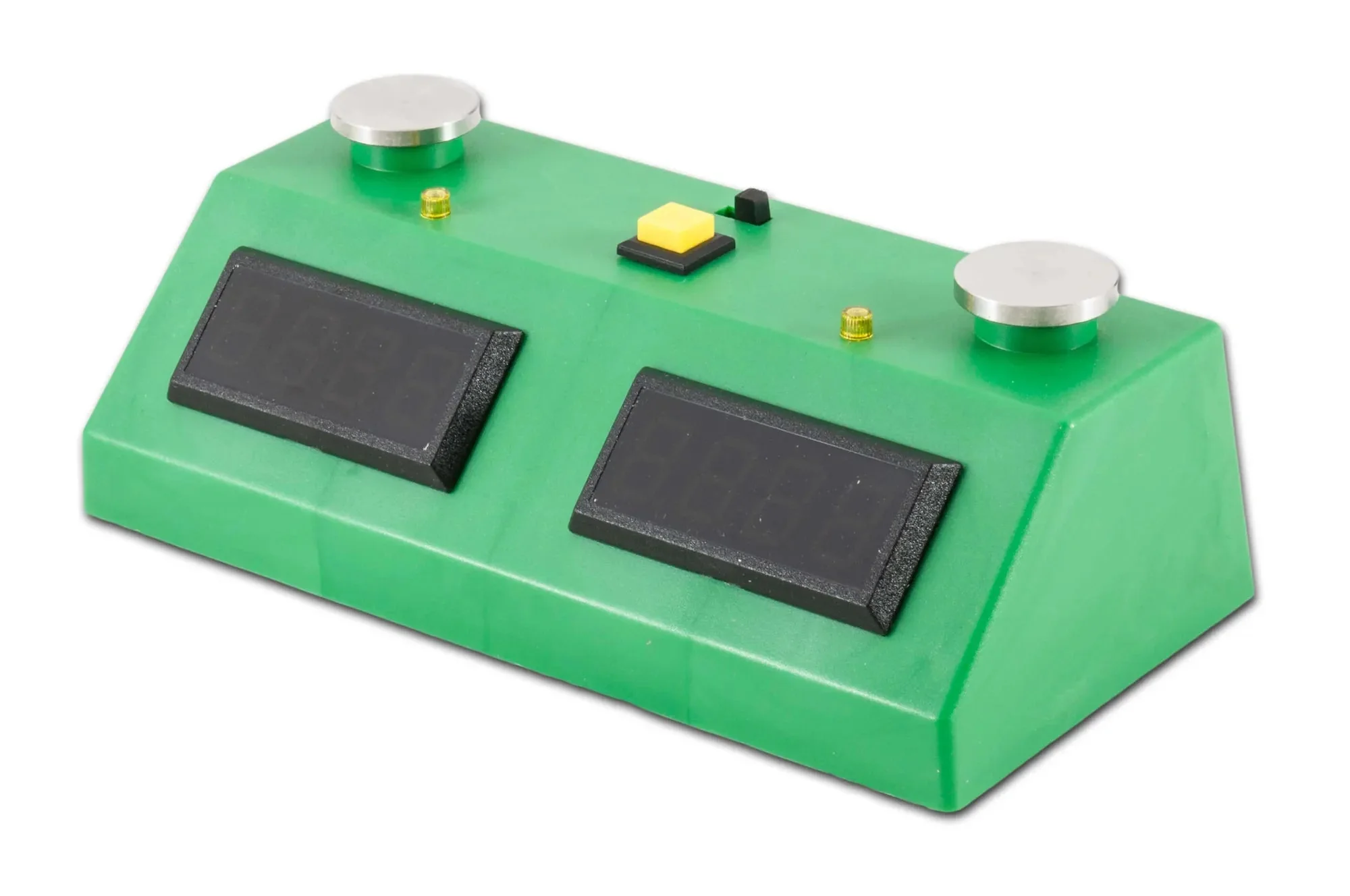 ZMart Fun II Digital Chess Clock - GREEN//YELLOW with Wedge Bag - Image 2
